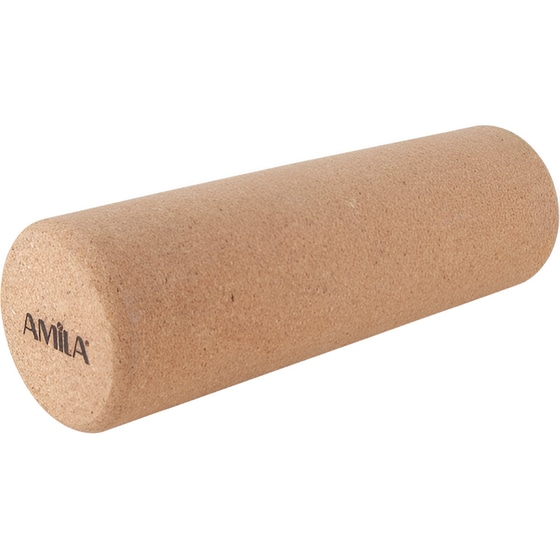 Foam Roller Amila Cork Yoga 96805 από Φελλό 30x10 cm - Καφέ image 1