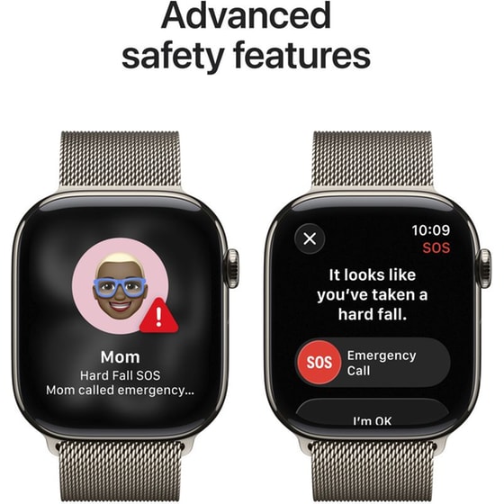 Apple Watch Series 11 GPS + Cellular 46mm Natural Titanium Case with Natural Milanese Loop - S/M image 5