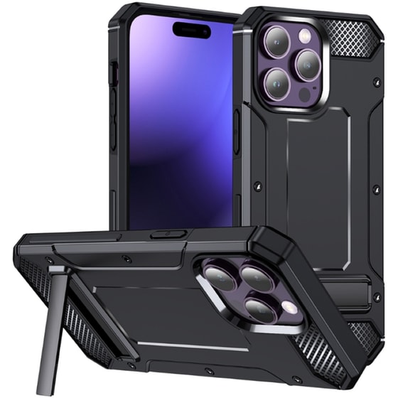 Θήκη Apple iPhone 15 Pro Max - Techsuit Hybrid Armor Kickstand - Black image 0