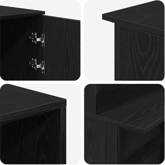 Γραφείο Υποδοχής VidaXL από Τεχνητό Ξύλο 180x50x103,5 cm - Μαύρη Δρυς image 7