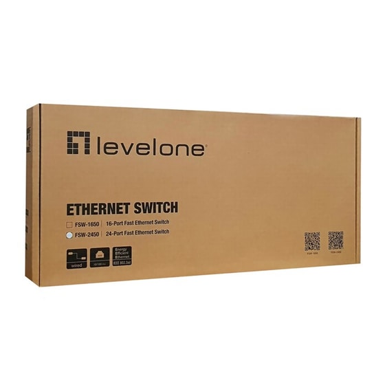 LevelOne OfficeCon FSW-2421 Network Switch Unmanaged L2 10/100 Mbps με 24 Θύρες image 2