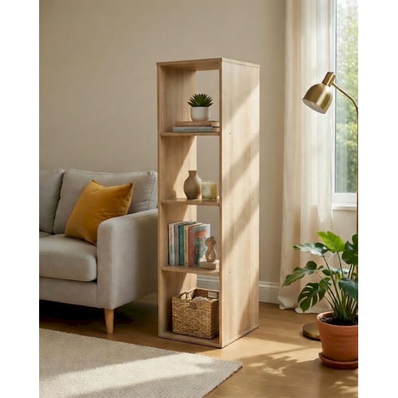 Βιβλιοθήκη Ραφιέρα Επιδαπέδια Kitwood από Μελαμίνη 39x40x144cm - Sonoma/Δρυς image 2