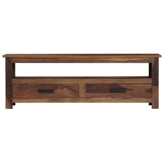 Έπιπλο Τηλεόρασης VidaXL Μασίφ Ξύλο 118x30x40cm - Kαφέ image 1
