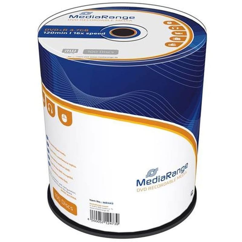 Δίσκοι CD/DVD MediaRange DVD+R 4.7 GB - 1τμχ