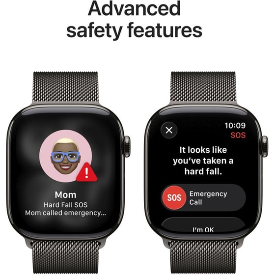 Apple Watch Series 11 GPS + Cellular 46mm Slate Titanium Case with Slate Milanese Loop - M/L image 5