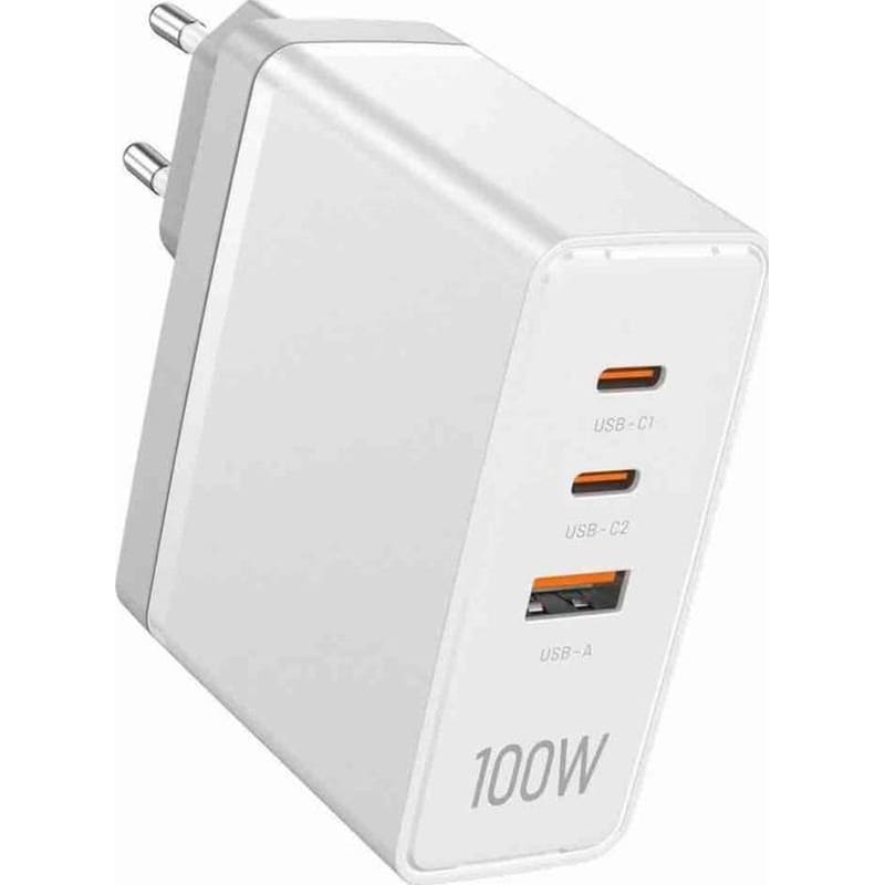 VENTION Vention 2x USB-C και 1x USB-A Gan Φορτιστής (100W/100W/30W) EU - Λευκό