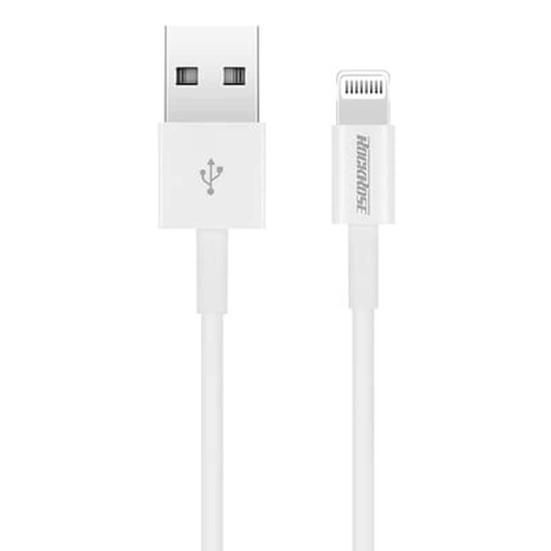 ROCKROSE Καλώδιο δεδομένων Rockrose Ivory Al Usb to Lightning 2.4A 12W 1m - White