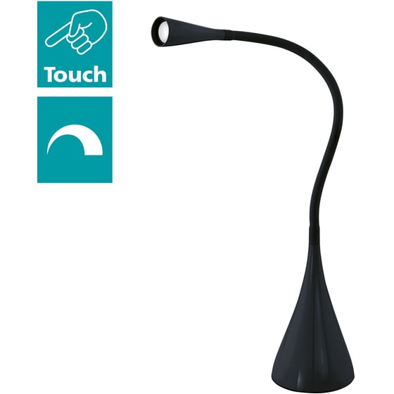 Φωτιστικό Γραφείου Eglo Snapora με Κινητό Βραχίονα - Μαύρο image 1