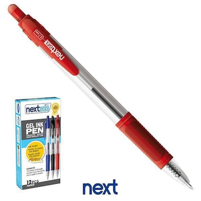 Νext Στυλό Gel Pen Με Κουμπί Κόκκινο 0.7mm
