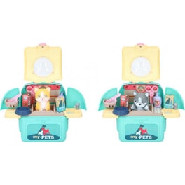 Παιδικό Eddy Toys Σετ Κατοικιδίων Σε Πτυσσόμενο Βαλιτσάκι Πλάτης