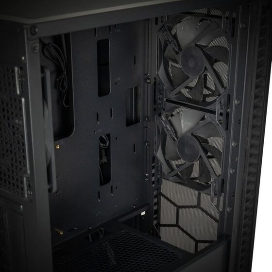 Kolink Observatory Hf Mesh Pwm Midi Tower Case - Black (with 3x120mm Black Pwm Fans) image 4