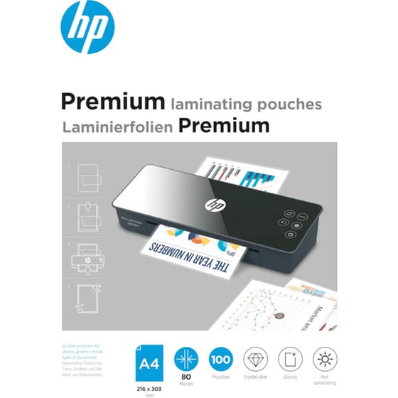 HP Premium Φύλλα πλαστικοποίησης Α4 80mic 100 φύλλα image 0