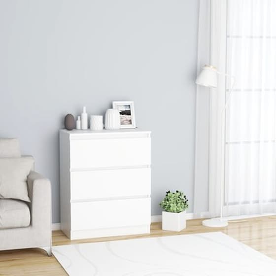 Vidaxl Συρταριέρα Λευκή 60 X 35 X 76 Εκ. Από Μοριοσανίδα image 1