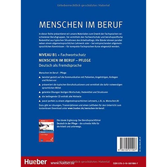 Menschen Im Beruf Pflege - Kursbuch B1 + CD image 1