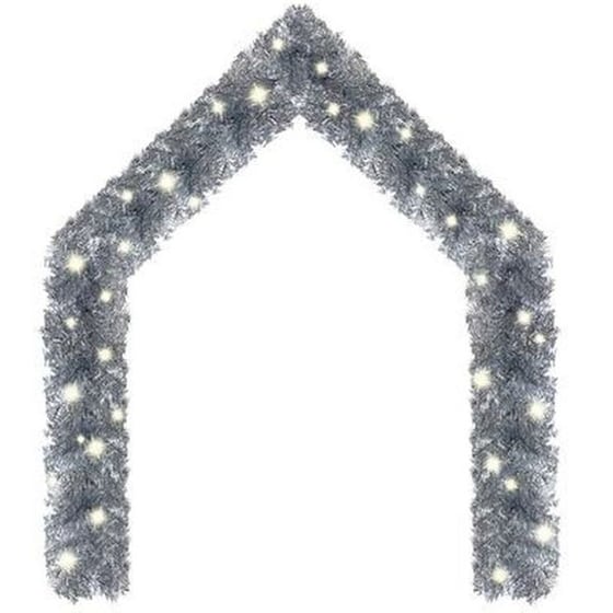 Χριστουγεννιάτικη Διακοσμητική Γιρλάντα από PVC 150 Led 10m - Ασημί image 1