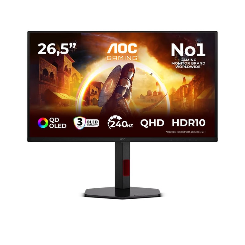AOC G4 Q27G4ZDR Gaming Monitor 26.5Quad HD Oled Flat 240Hz 0.03ms