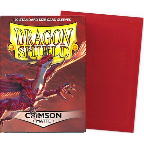 Dragon Shield Standard Size Matte Sleeves (100 Sleeves) Crimson image 1