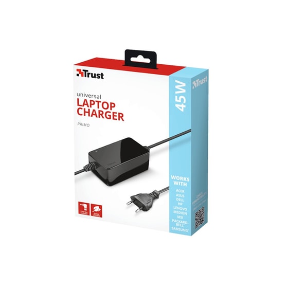 Φορτιστής Laptop Universal - Trust Primo 21904 19V/2.4A 45W - Black image 2