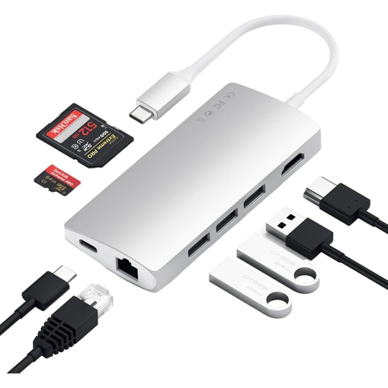 Docking Station Satechi ST-TCMA2S 8-Port USB 3.0 συμβατό με USB-C image 6