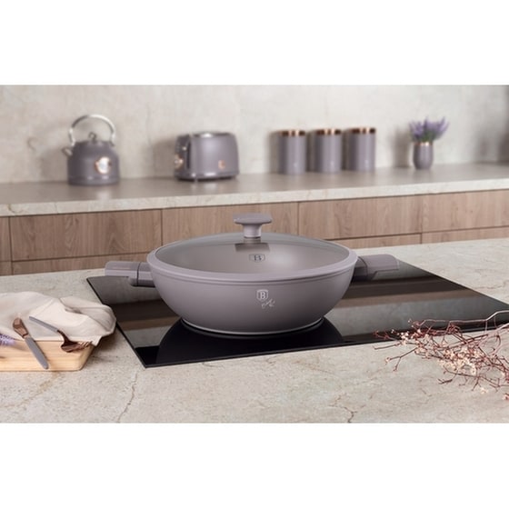 Αντικολλητικό Τηγάνι WOK BERLINGER HAUS BH-8095 30 cm Taupe image 2