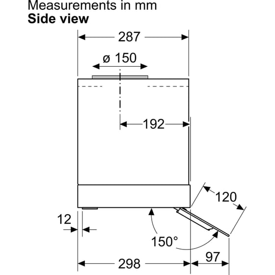 BOSCH DBB97DP60 90 cm Μαύρο Μηχανισμός Απορρόφησης image 9