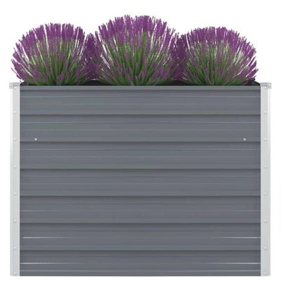 Vidaxl Ζαρντινιέρα Ψηλή Γκρι 100 X 100 X 77 Εκ. Από Γαλβανισμένο Χάλυβα image 1