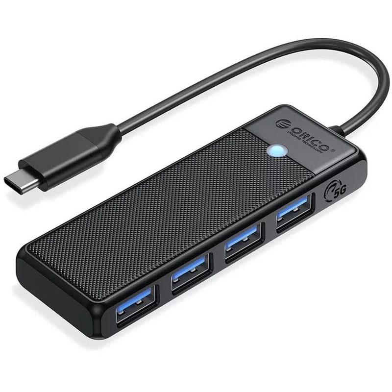 Orico Usb-c Hub Papw4a-c3 Με 4x Usb Θύρες, 5gbps, Μαύρο