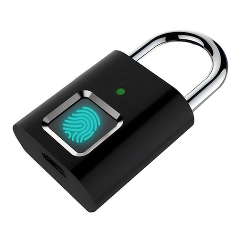 UNBRANDED Λουκέτο Ασφαλείας Με Fingerprint Ctl-0021, 50mm, Μεταλλικό, Μαύρο