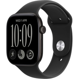 Apple Watch Series 12 GPS + Cellular 46mm Black Aluminium Case with Black Sport Band - S/M