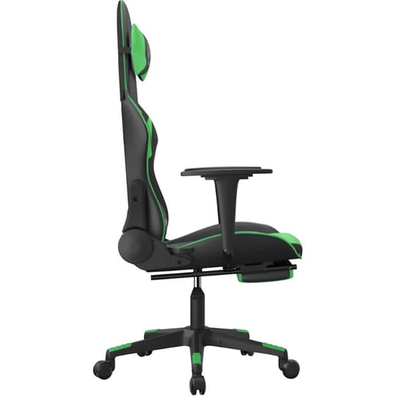 Καρέκλα Gaming VIDAXL 345460 με Υποπόδιο από Τεχνητό Δέρμα - Μαύρο image 3