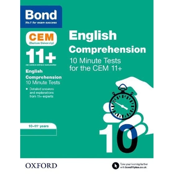 Bond 11+: CEM English Comprehension 10 Minute Tests: Ready for the 2024 exam image 0