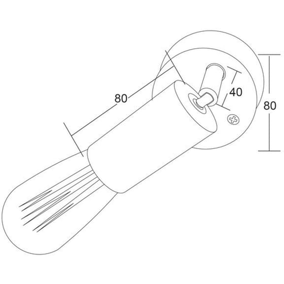 Σποτ Μονόφωτο Aca Mohicans Μεταλλικό 8 cm - Ασημί image 1