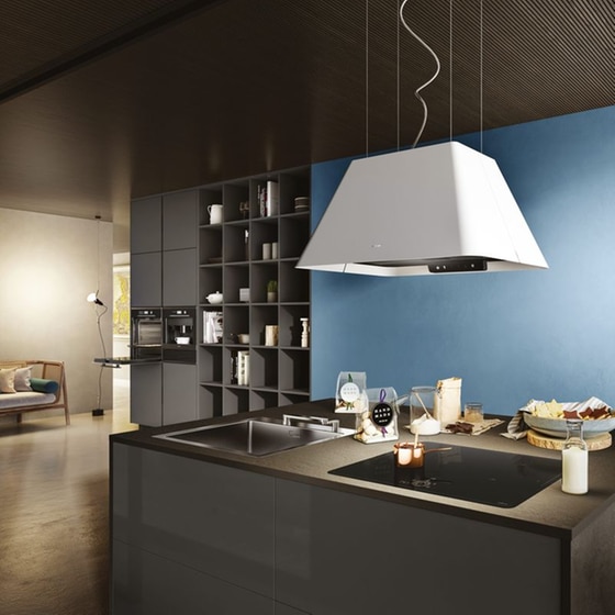 ELICA IKONA LIGHT ΜΑΤ BL/F/60 Μαύρο Απορροφητήρας Νησίδα image 1