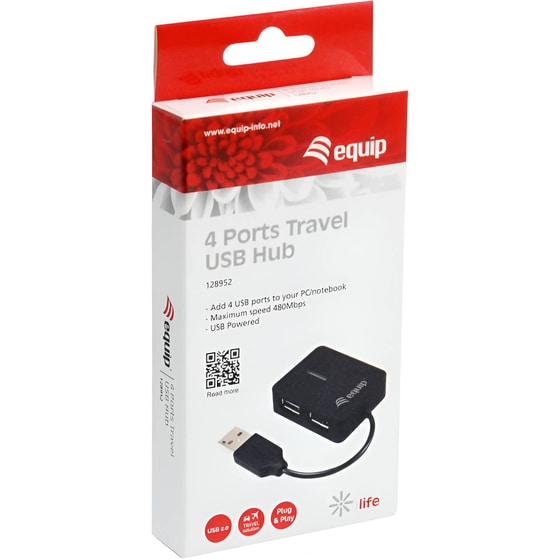 Equip 128952 USB Hub 4-Port USB 2.0 συμβατό με USB-A image 5