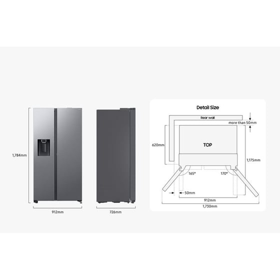 SAMSUNG RS80F66KCTEF Bespoke No Frost 634 Lt Inox Ψυγείο Ντουλάπα image 13