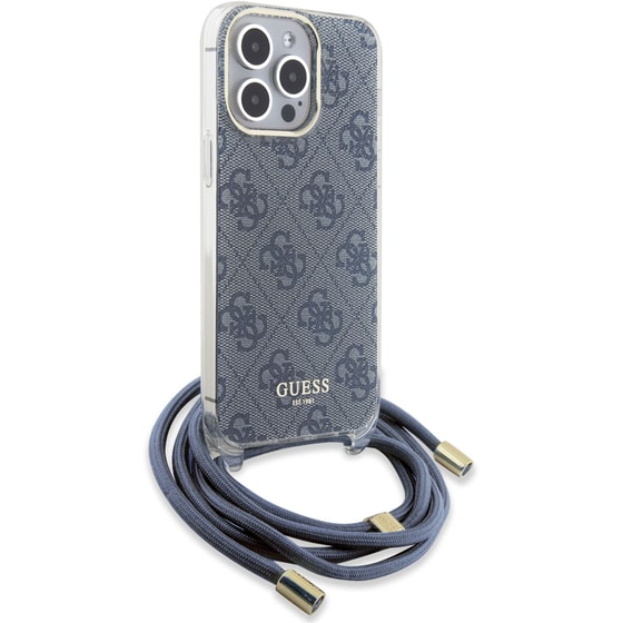 Guess “4g Logo Collection” Crossbody Hard Case Θήκη Προστασίας Από Σιλικόνη Με Λουράκι – Iphone 15 Pro Max (μπλε – Guhcp15xhc4seb) image 4