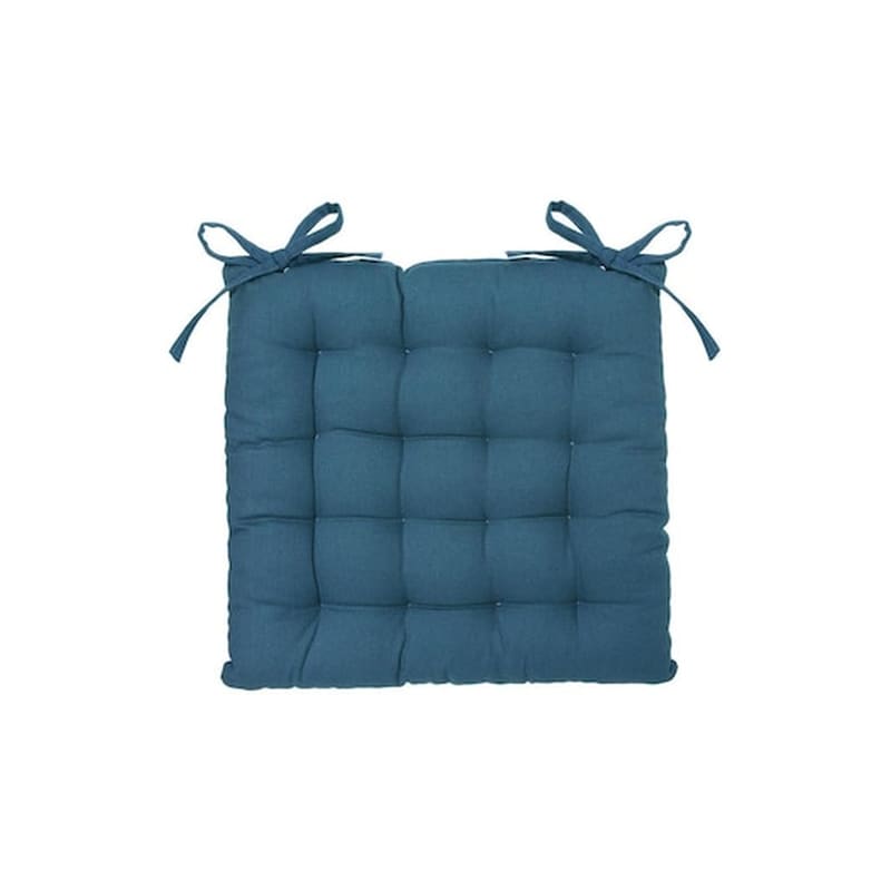 ARIA TRADE Τετράγωνο Μαξιλάρι Καρέκλας Σκαμπό Σε Μπλε Χρώμα, 38x38 Cm, Chair Cushion