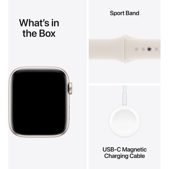 Apple Watch SE GPS 40mm - Starlight Aluminium Case with Starlight Sport Band - M/L image 6