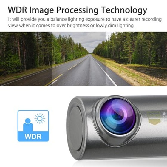 Wifi Mini Καταγραφική Κάμερα Αυτοκινήτου Full Hd 1080p 170° Με Ανιχνευτή Κίνηση image 3