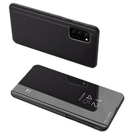 Powertech Θήκη Clear View Mob-1610 Για Samsung Galaxy A02s, Μαύρη