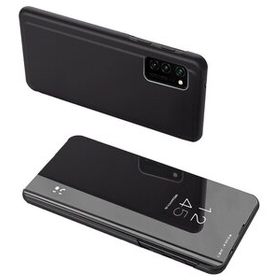 Powertech Θήκη Clear View Mob-1610 Για Samsung Galaxy A02s, Μαύρη image 0