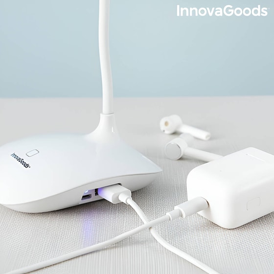 Φωτιστικό Γραφείου Innovagoods Lum2go με Κινητό Βραχίονα 2W - Λευκό image 3