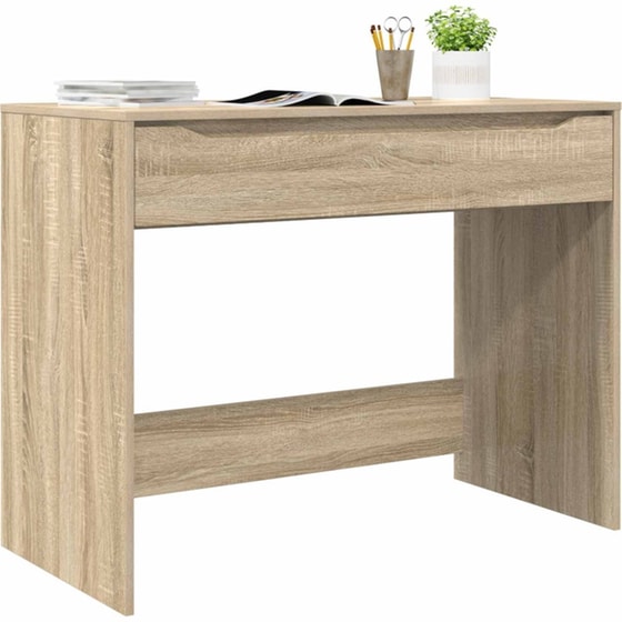 Γραφείο VidaXL με Συρτάρι και Αποθήκευση 100x50x78 cm - Sonoma Δρυς image 2