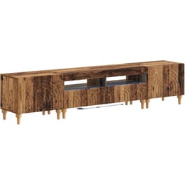 Έπιπλο Τηλεόρασης VidaXL με LED 3 τμχ 198 x 35 x 43 cm - Παλαιωμένο Ξύλο