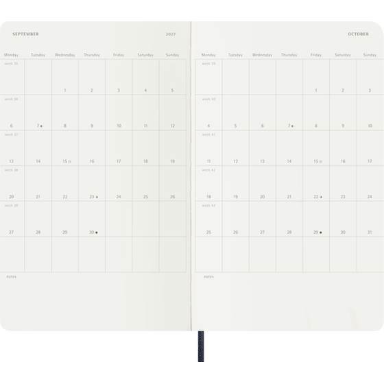 Ημερολόγιο Ημερήσιο 2027 Moleskine 12M L Soft Cover Μπλε image 3