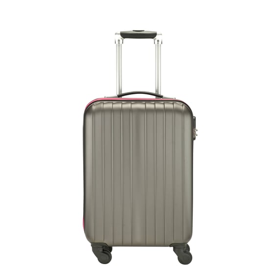 Βαλίτσα Καμπίνας Trolley Princess Traveller San Marino από ABS με Ροζ Φερμουάρ 55x35x20cm Anthracite image 1