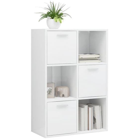 Βιβλιοθήκη VidaXL από Μοριοσανίδα 60x29.5x90 cm - Λευκό image 3