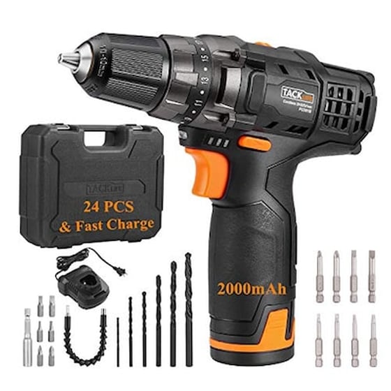 Tacklife Pcd01b Ασύρματο Τρυπάνι Με Αξεσουάρ image 0