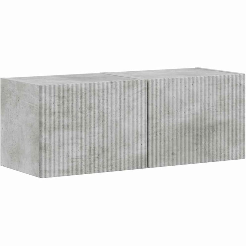 Έπιπλο Τηλεόρασης VidaXL Επιτοίχιο 2 τμχ 39 x 31 x 29,5 cm - Γκρι Σκυροδέματος