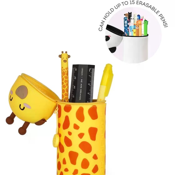 Κασετίνα Βαρελάκι Legami Σιλικόνης 2 in 1 Kawaii Giraffe image 2